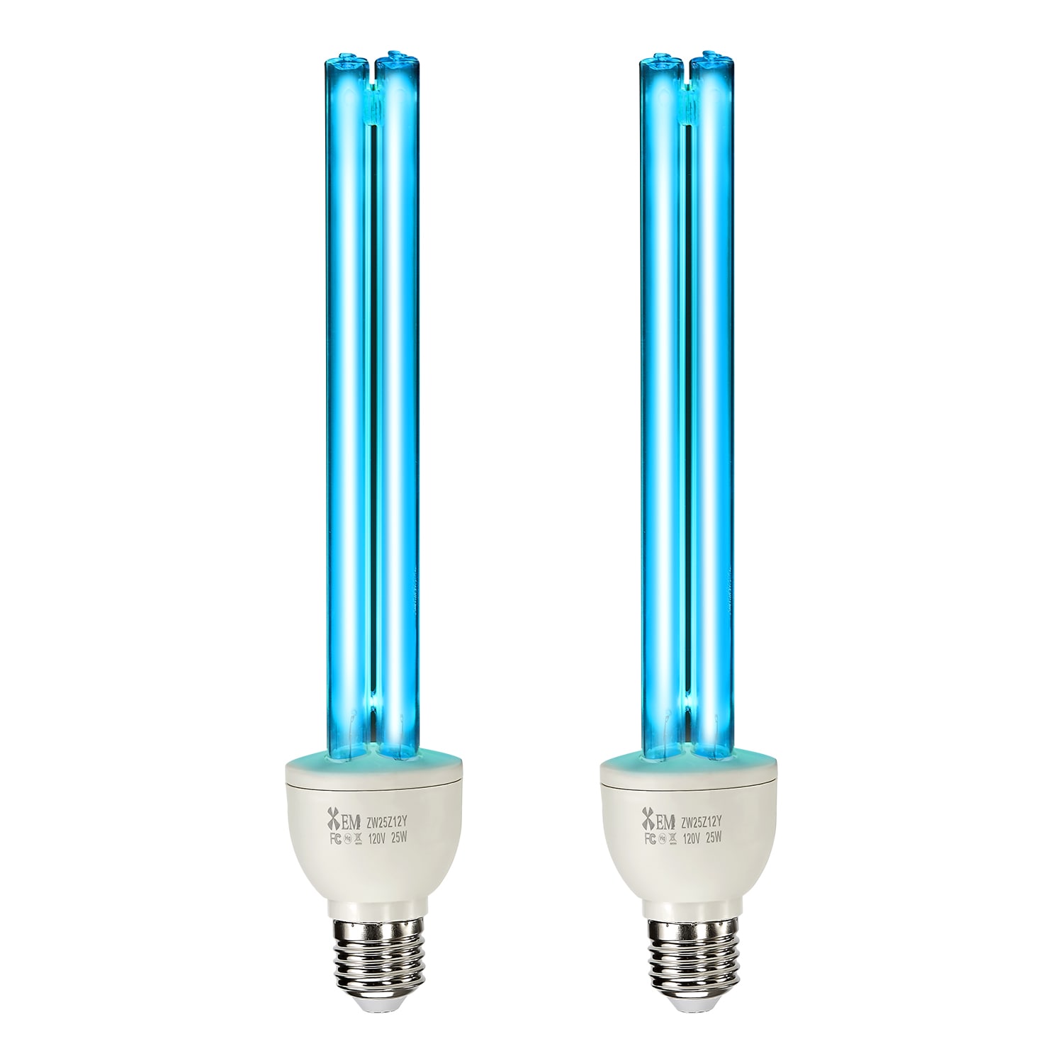 UV Light Bulb 2 Pack 25W Replacement Ultraviolet UVC Lamp With Ozone UVO Bulb_voghion.com